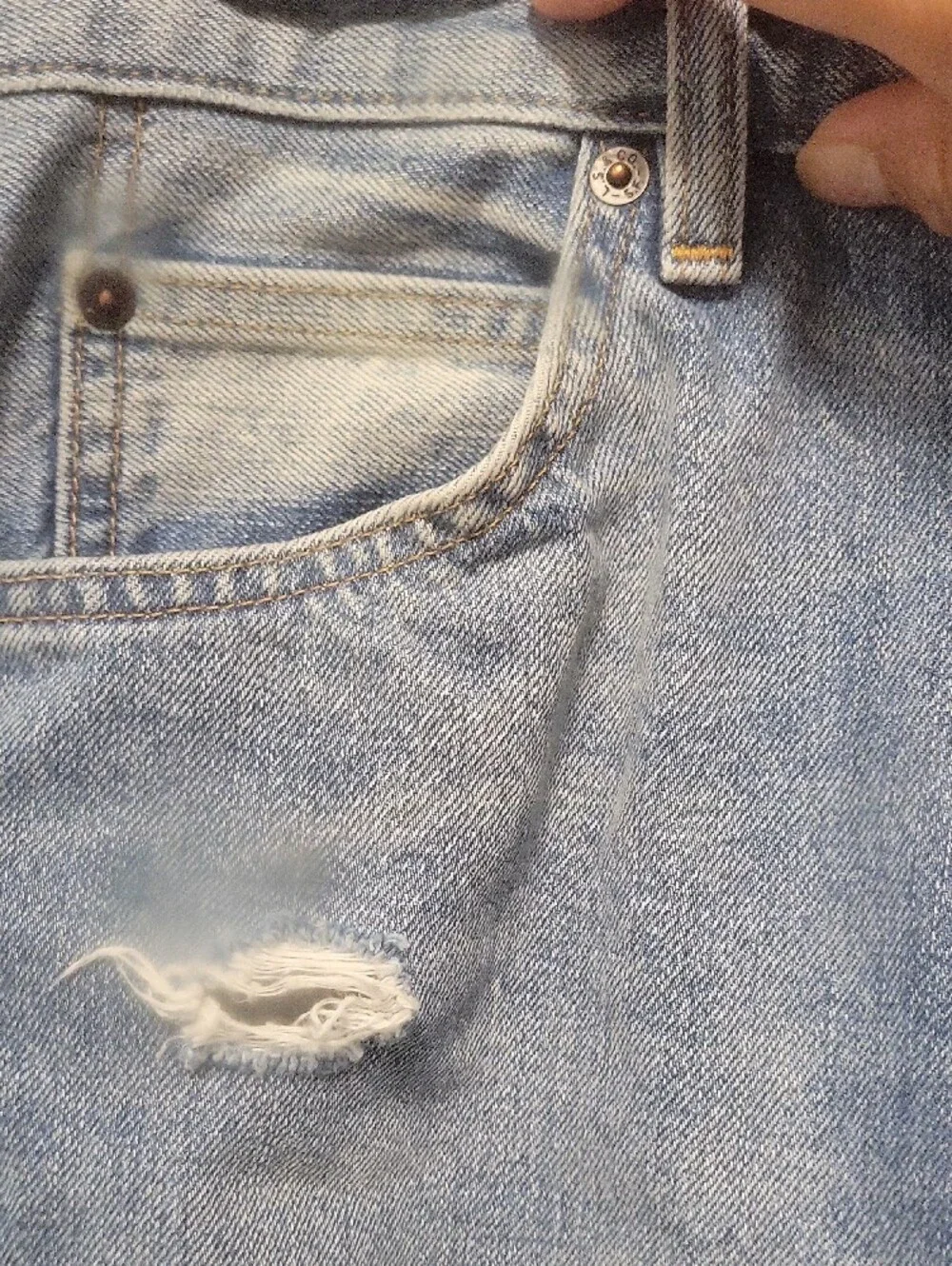 Vintage 517 Levi's Light Blue Distressed Straight Jeans